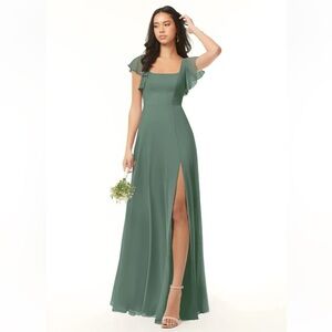 Azazie eucalyptus Bondi A2 dress, worn once and professionally dry cleaned